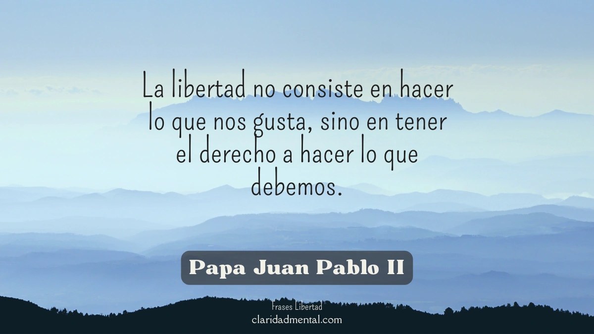 frase de Papa Juan Pablo II