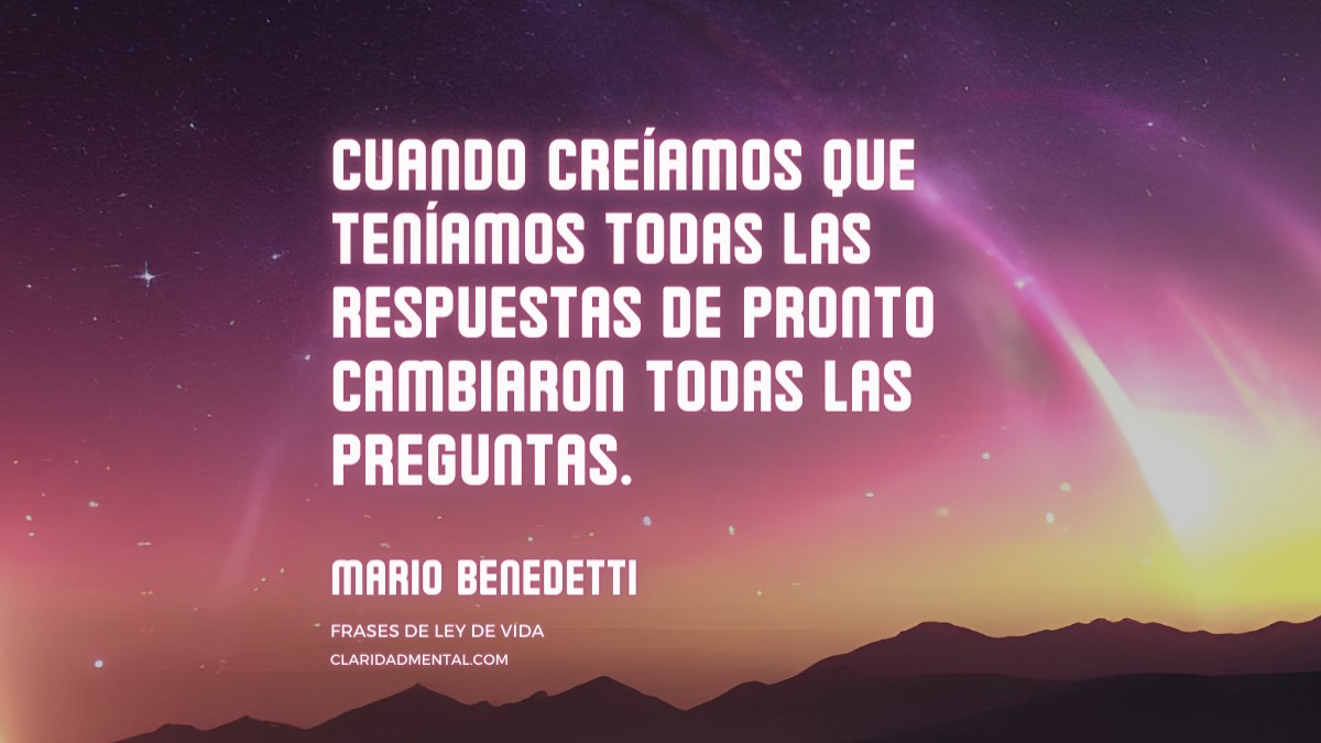 Mario Benedetti Cuando creíamos que teníamos