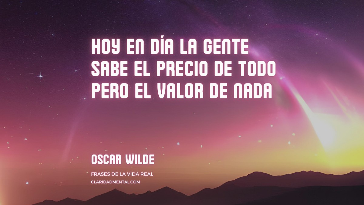 frase de Oscar Wilde