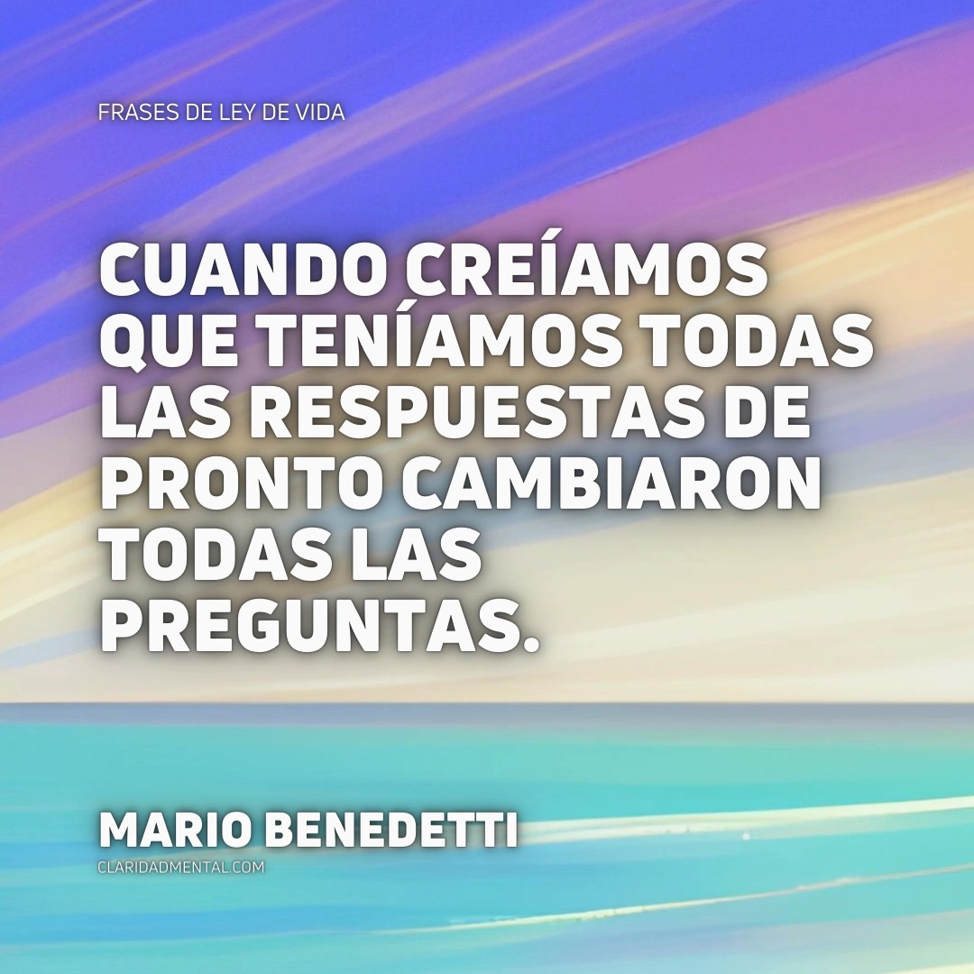 Mario Benedetti Cuando creíamos que teníamos